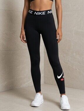 Nike Dri-FIT Graphic Leggings | Size Small | Black |